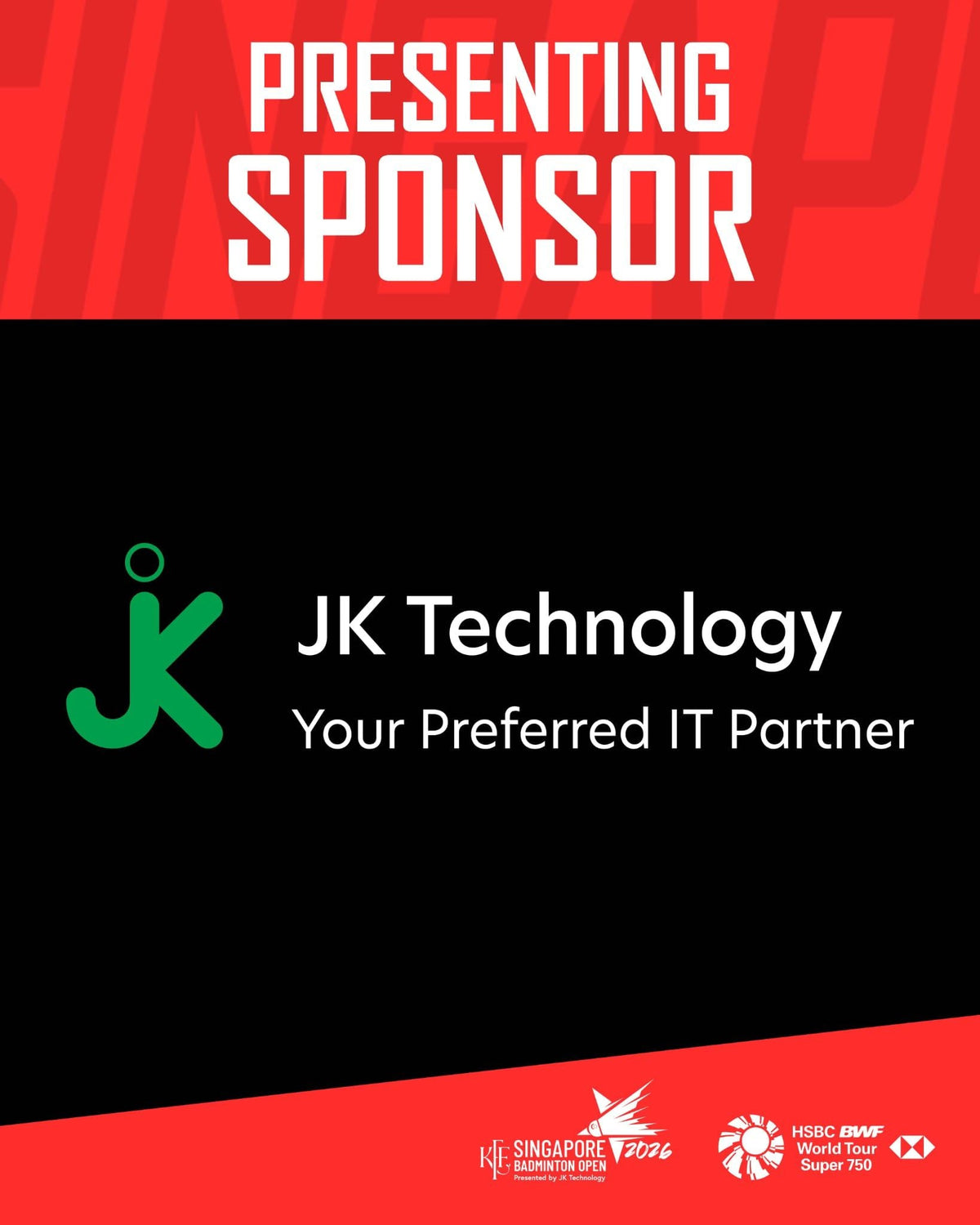 Singapore Badminton Open 2026: A Global Stage, Supported by JK Tech